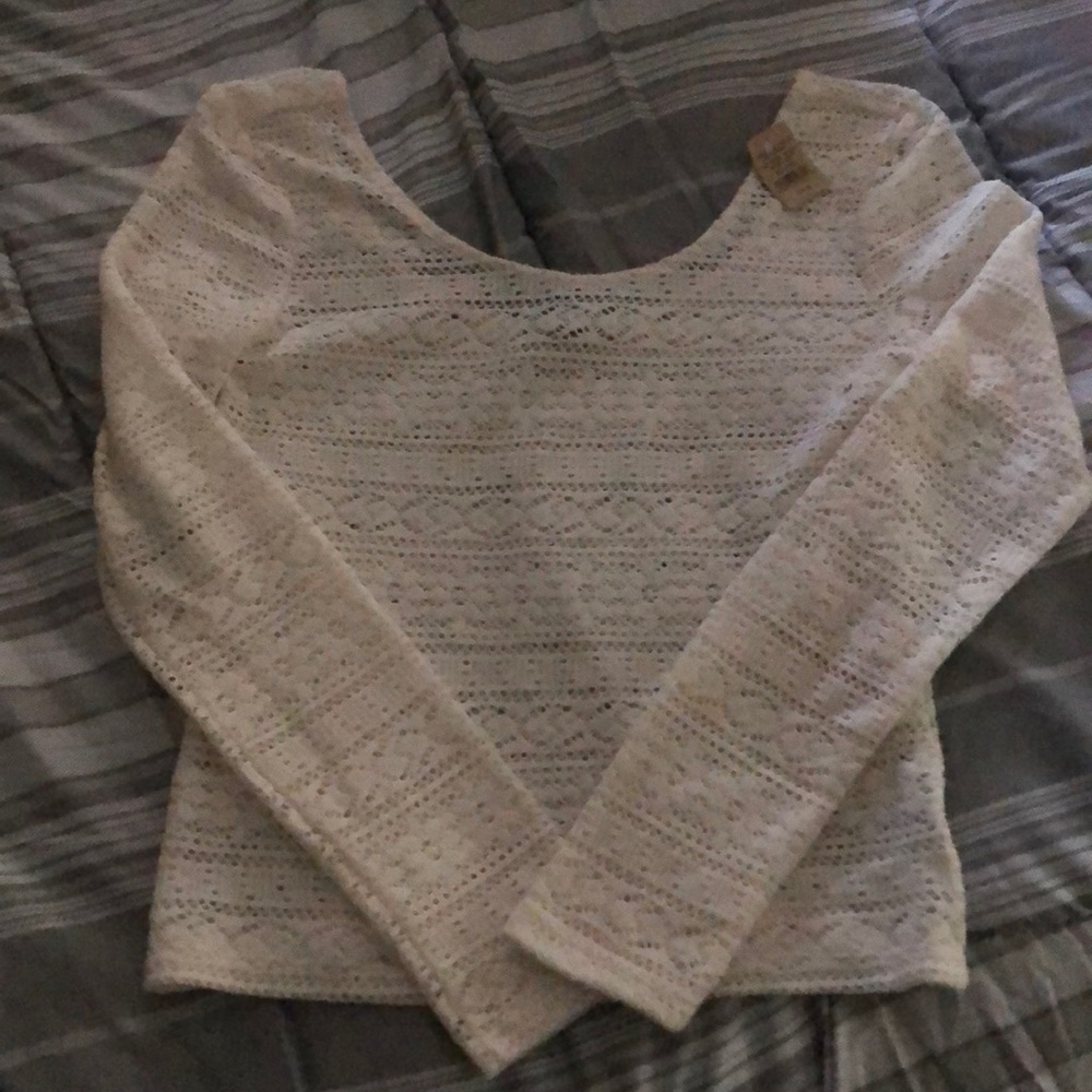 Long Sleeve American Eagle Crop Top Size M